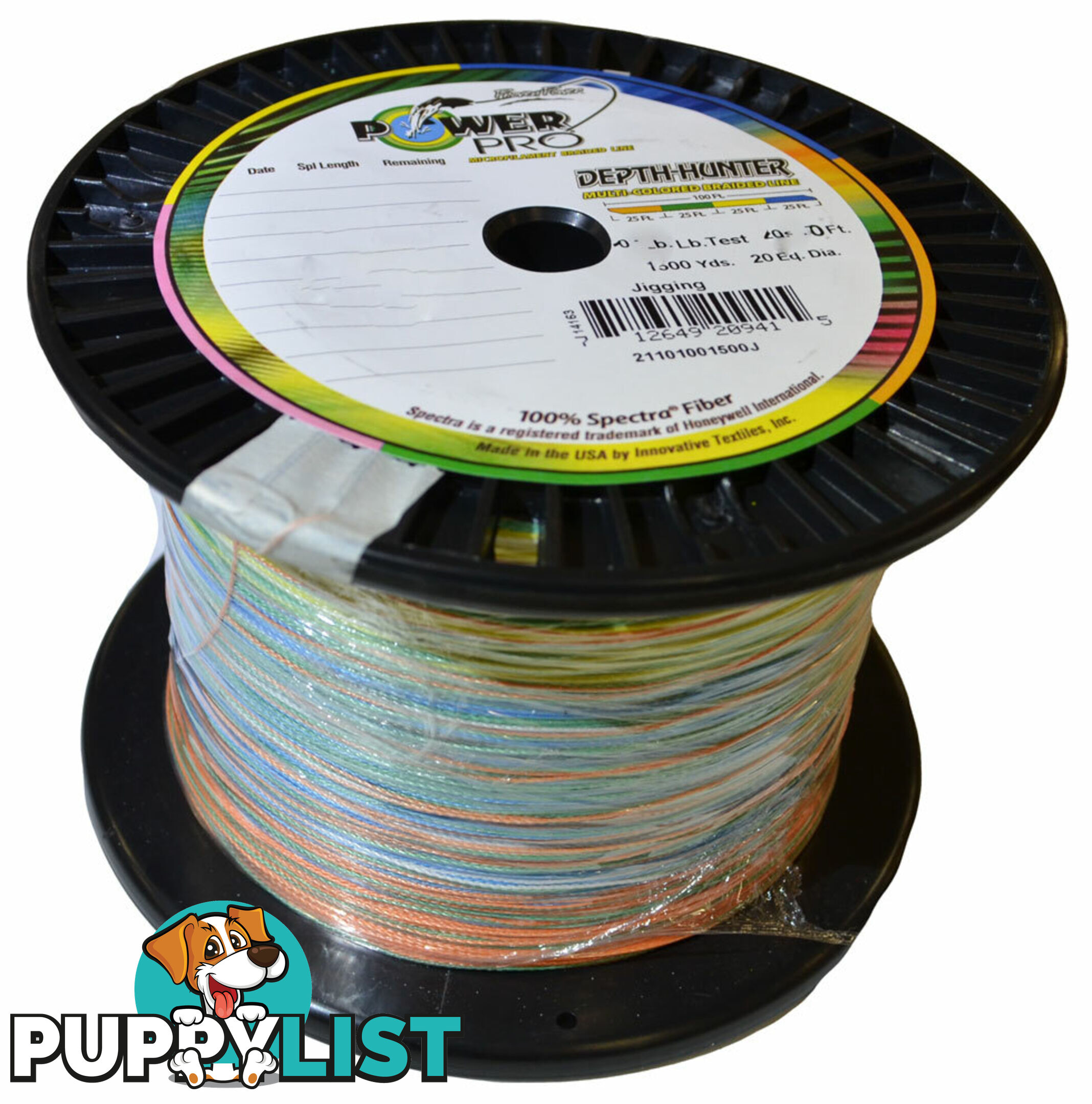 Power Pro Braid - Depth Hunter Multi colour 1500 Yard Spool - PPDH-1500 - Shimano