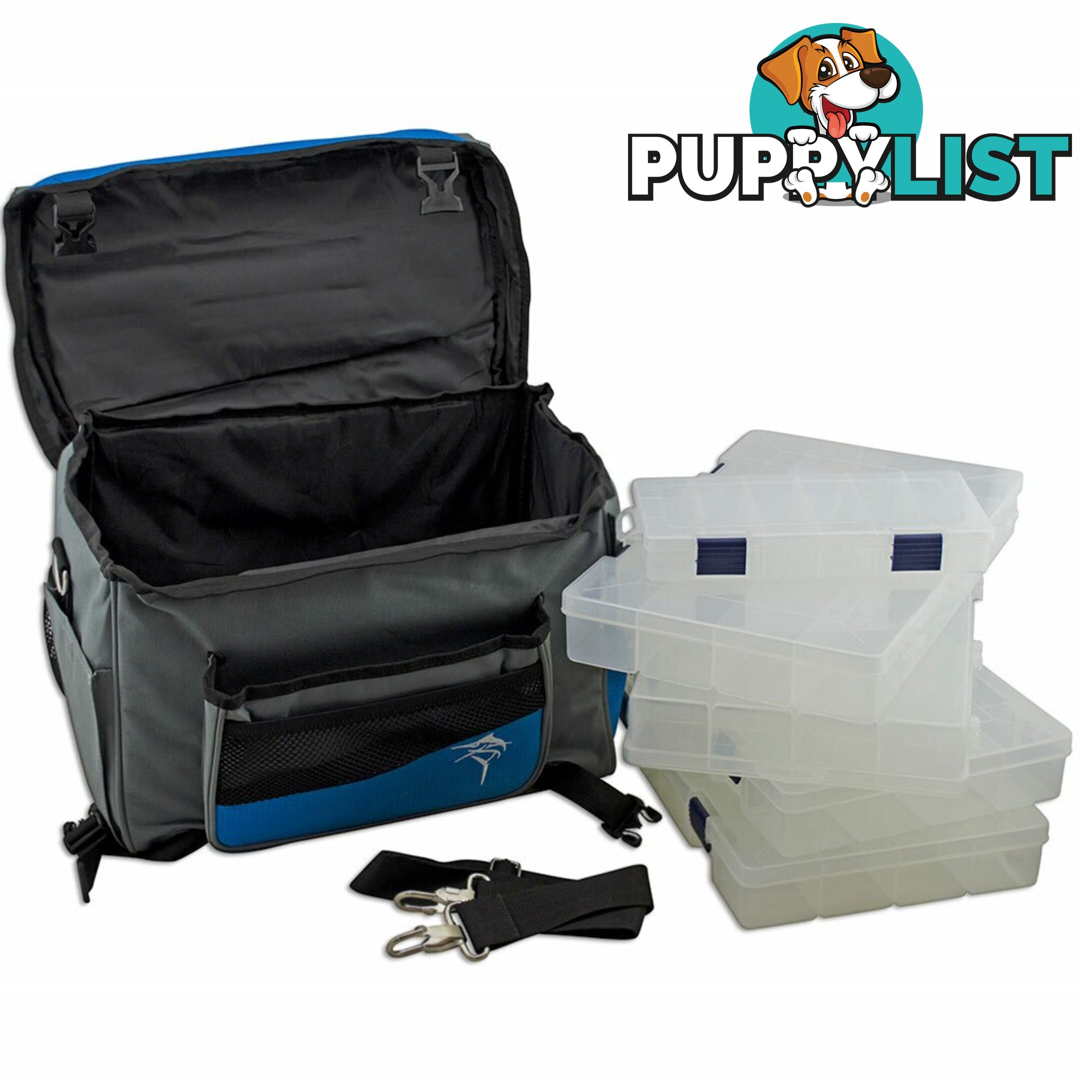 Jarvis Walker No Zip Lure Bag - Blue-grey-nozip - Jarvis Walker
