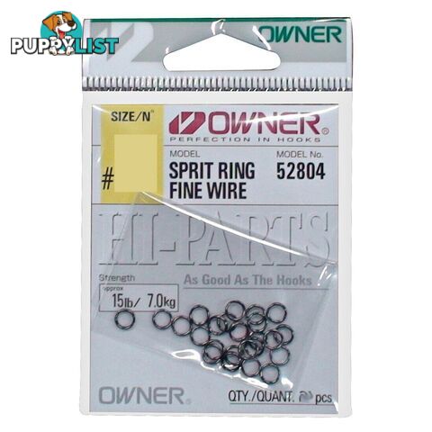 Owner Fine Wire Split Rings Packet - SPLIT_FW - Owner Hooks & Tackle