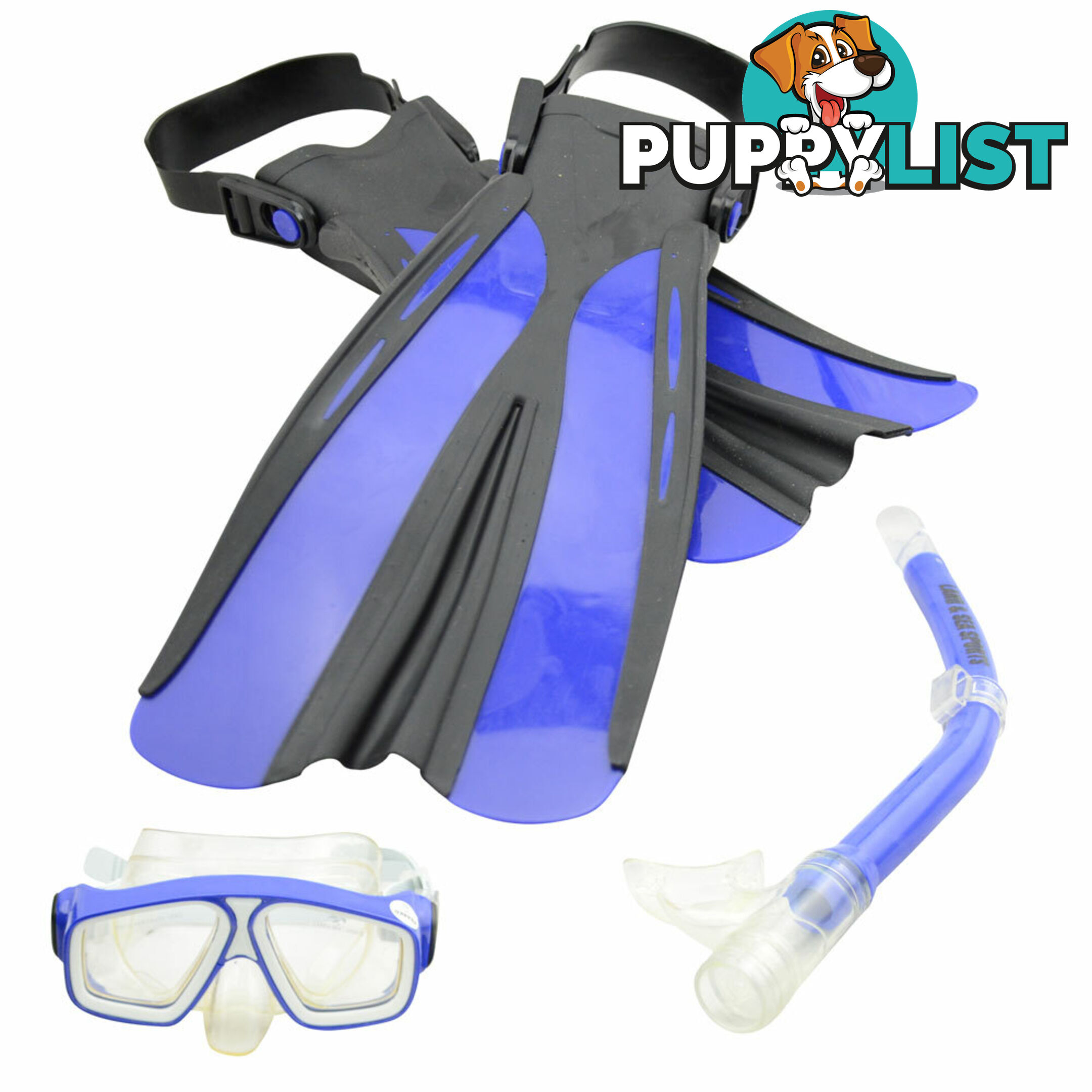 Platypus Kids Mask Snorkel and Flipper Pack | Land and Sea - Platypus (SIZE) above barcode - Land and sea