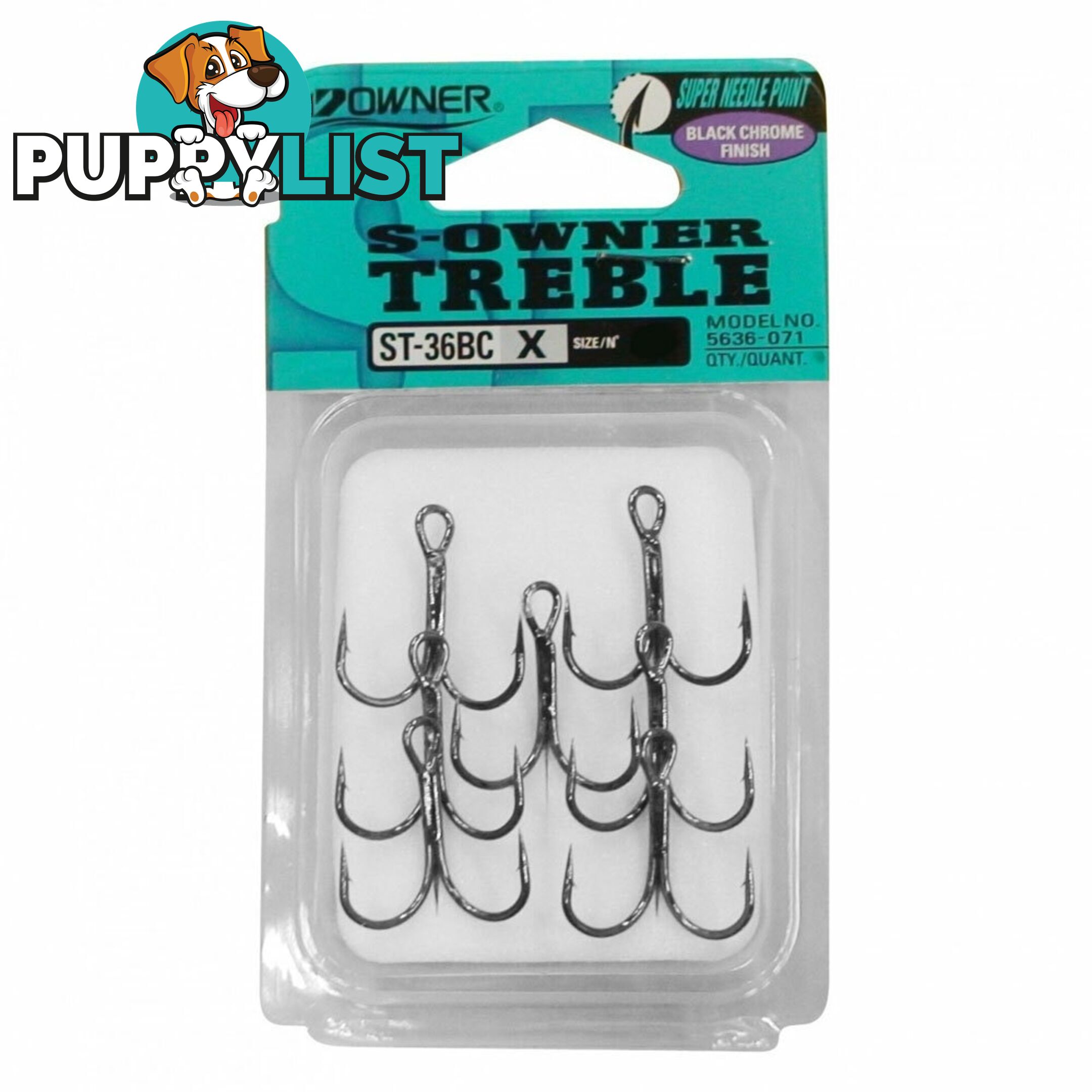 Owner Treble hooks - ST36 BC Model (light guage) - ST36A4 - Owner Hooks & Tackle