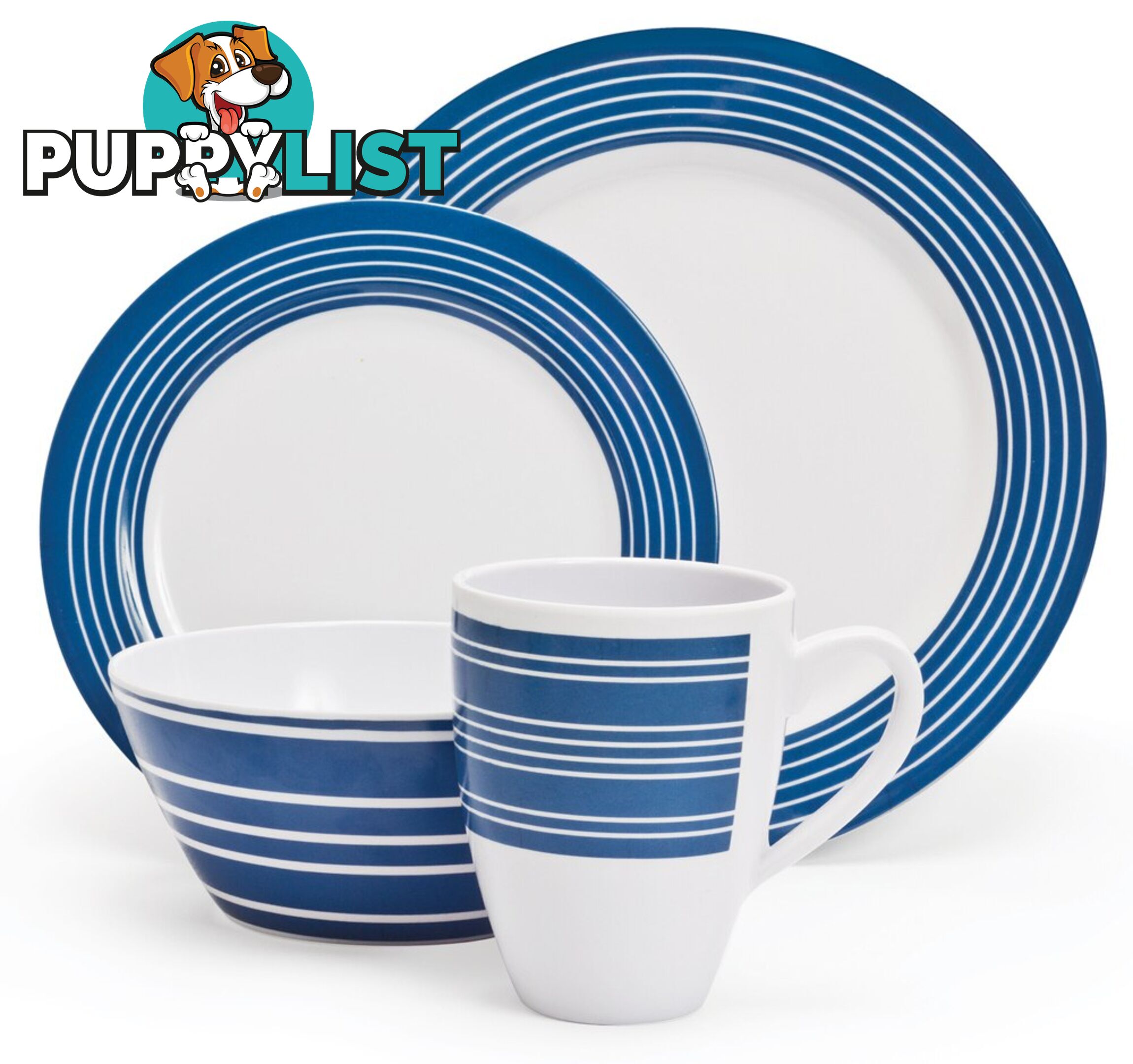 Campfire Melamine Dinner sets (16 piece larger mug set) - 727500NA - Campfire - 9312652076557