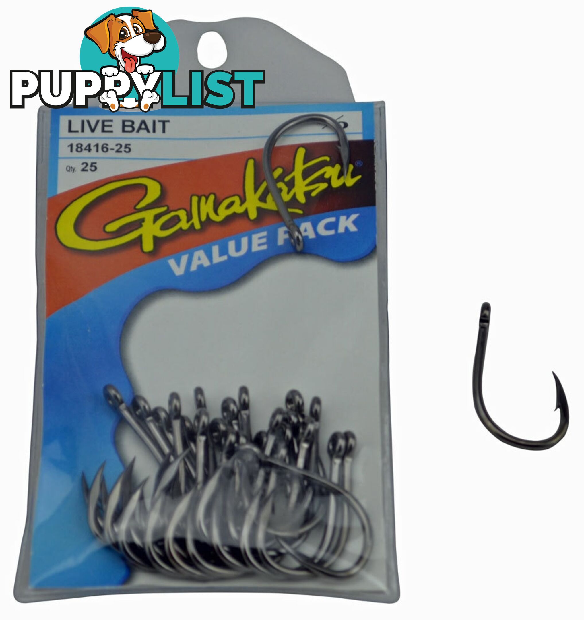 Gamakatsu Live Bait Hooks (25pc value pack) - Gam LB V25 - Gamakatsu