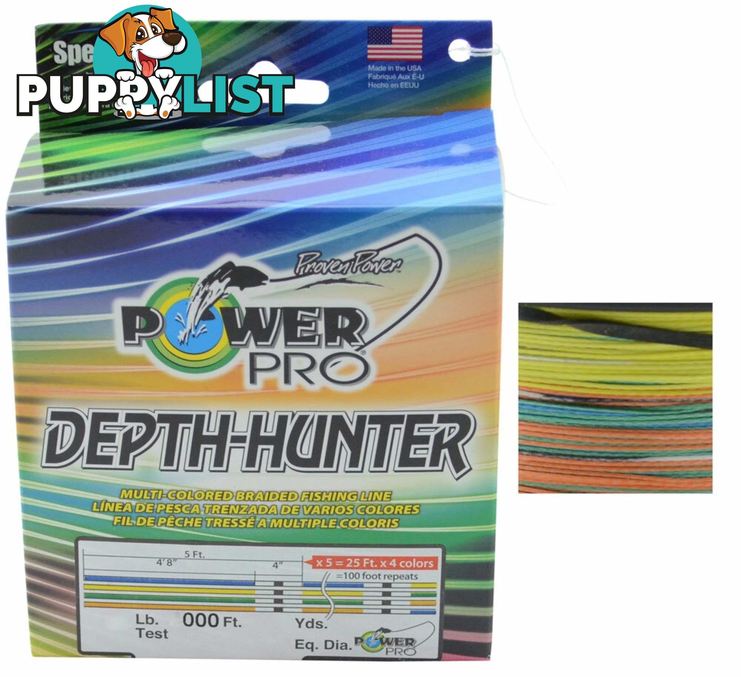 Power Pro Depth Hunter (Multi Colour Braid) - PPDH - Power Pro Braid