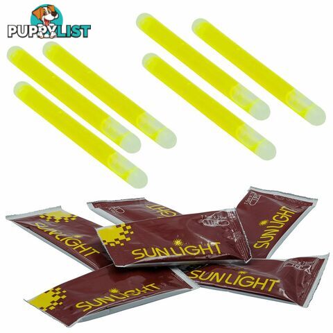 Chemical Light Stick Night Glow Stick (Pack of 6) - sunlight(packof6) - Fishing Gear Other