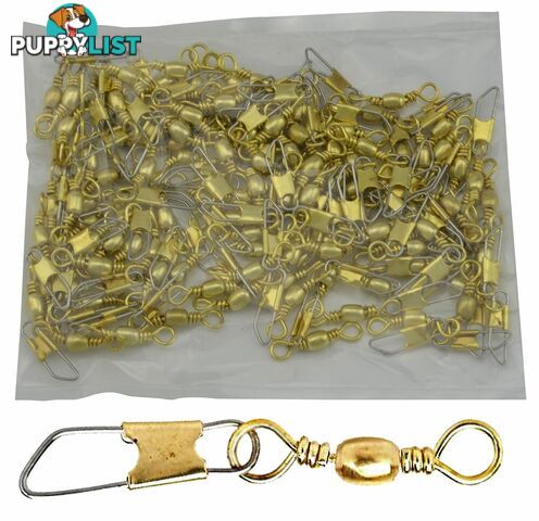 Brass Snap Swivels Value Pack (100 pieces) - Brass-Snap - Fishing Gear Other