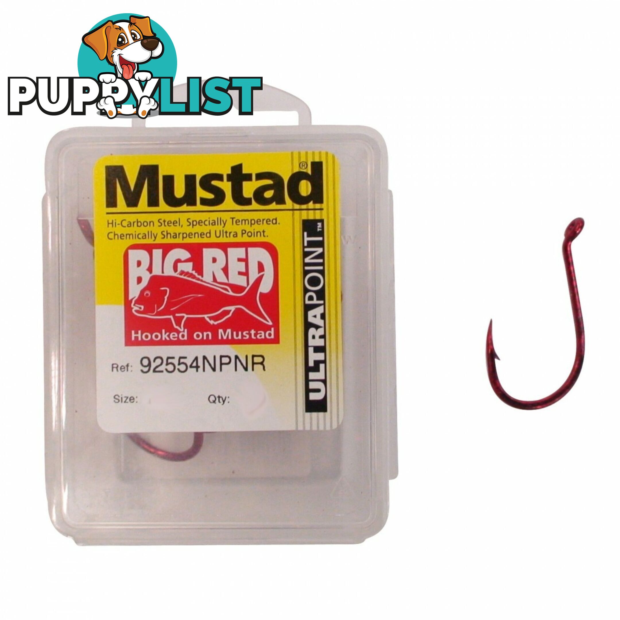 Mustad Big Red Fishing Hooks (Value Box) - B/REDBox - Mustad Hooks