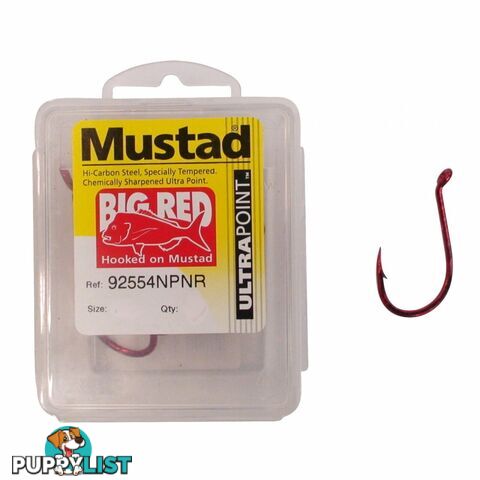 Mustad Big Red Fishing Hooks (Value Box) - B/REDBox - Mustad Hooks