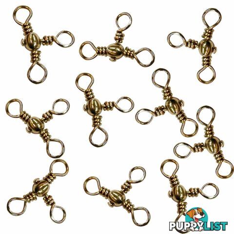 Crossline 3 Way Fishing Swivels (Pack of 10) - CLS - Fishing Gear Other