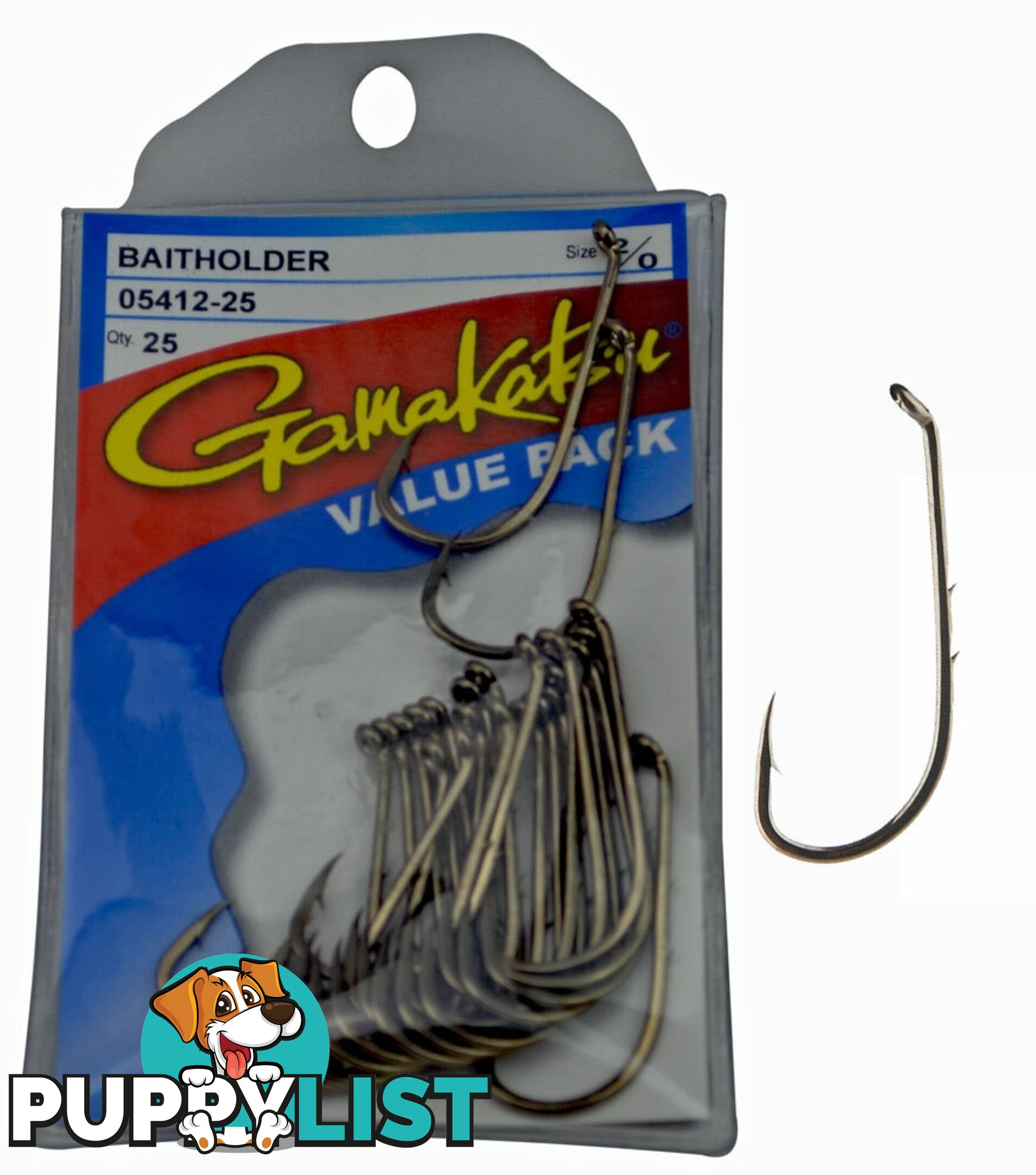 Gamakatsu Baitholder Fishing Hooks (25pc value pack) - Gam BH V25 - Gamakatsu