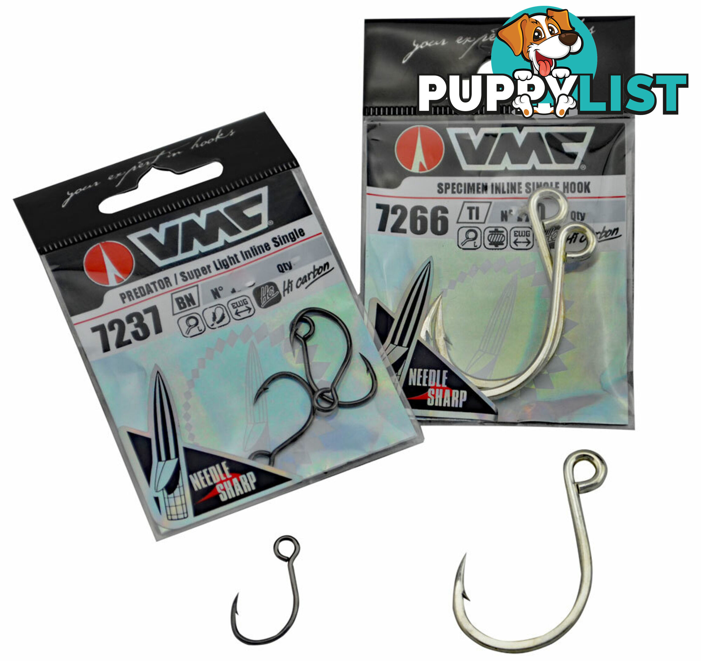 VMC Inline Single Hooks For Lures (packet) - VMC-Inline - VMC