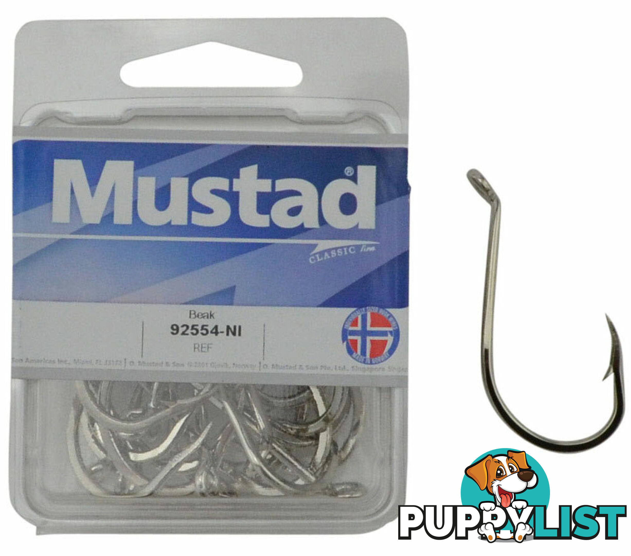 Mustad Beak Fishing Hooks (boxes) 92554 Silver Colour - 92554(Silver-Colour) - Mustad Hooks