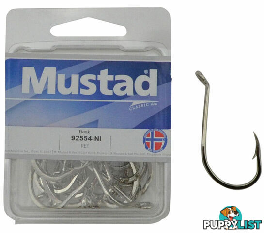 Mustad Beak Fishing Hooks (boxes) 92554 Silver Colour - 92554(Silver-Colour) - Mustad Hooks