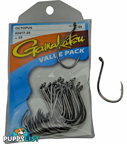 Gamakatsu Octopus Hooks (Value Pack 25pcs) - OCB-Octopus-Plain - Gamakatsu