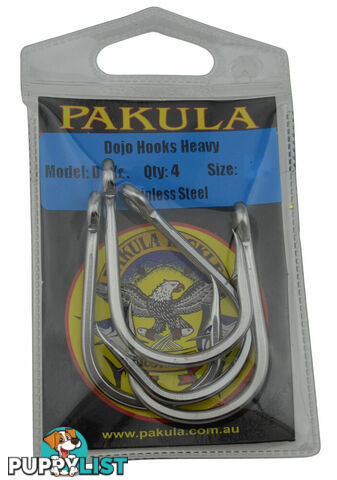 Pakula Dojo Game Fishing Hooks (Pack of 4) - Pak-HK - Pakula Lures