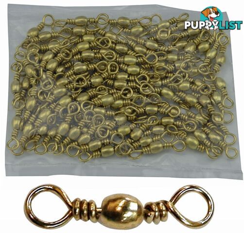 Brass Barrel Swivels Value Pack (100 pieces) - BB12 - Fishing Gear Other