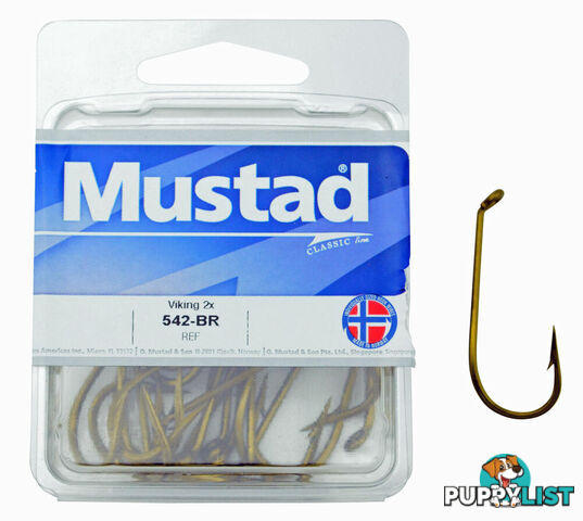 Mustad 542 Double strength fishing hooks (25 hooks Box) - M542 - Mustad Hooks