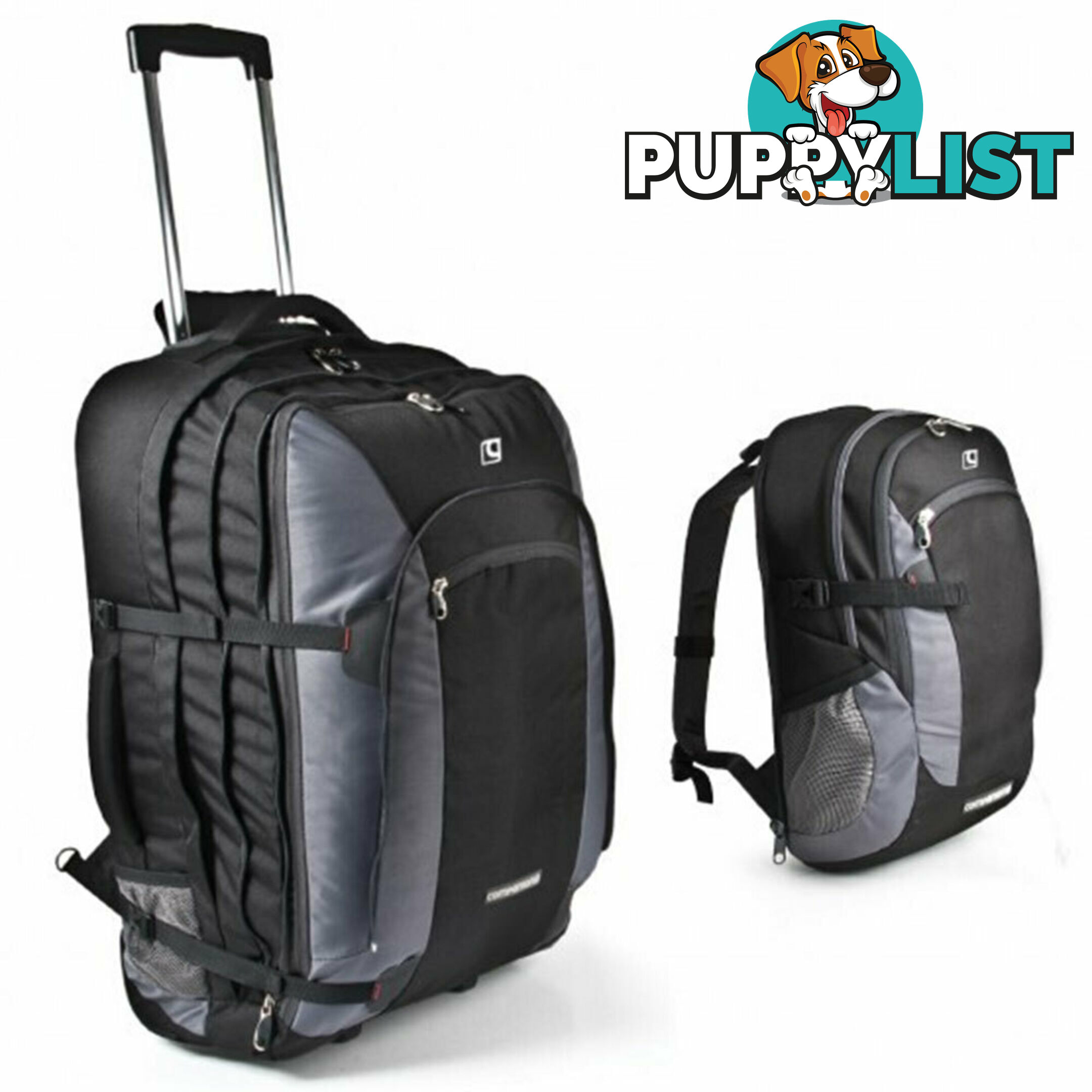 Companion TR70 Litre Trolley Bag With Detatchable 15L Day Pack | Over 50% OFF - COMPTR70BK - Companion Brands - 9312652037596