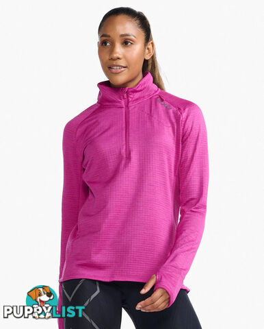 2XU Womens Ignition 1/4 Zip Top - Pink - 2XU