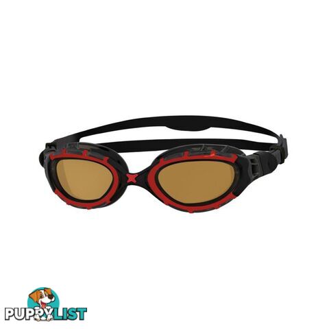 Zoggs Predator Flex Regular Polarized Ultra Swim Goggles - Red/Black/Copper - ZOGGS