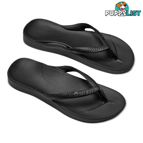 Archies Adults Arch Support Thongs - Black - ARCHIES