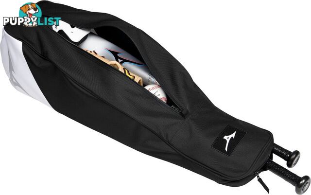 Mizuno Youth Stick Baseball/Softball Bag - Black/White - MIZUNO