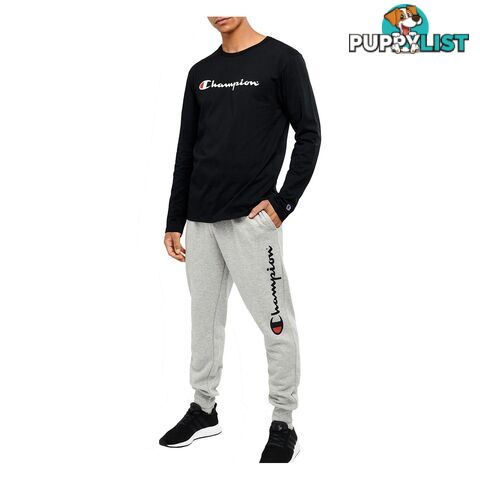 Champion Mens Script Cuff Pant - Grey - CHAMPION - 9319868939614