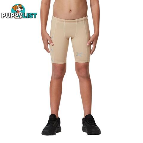 2XU Compression Shorts Youth - Beige - 2XU