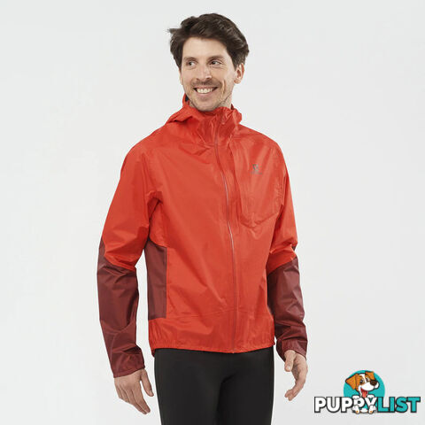 Salomon Mens Bonatti WP Jacket - Fiery Red/Cabernet - SALOMON