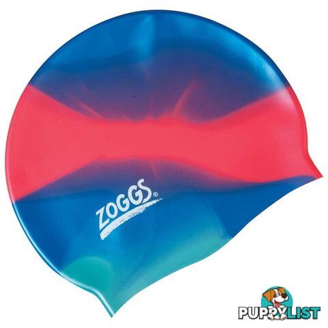 Zoggs Junior Silicone Cap Multi Colour-Blue/Red/Aqua - ZOGGS