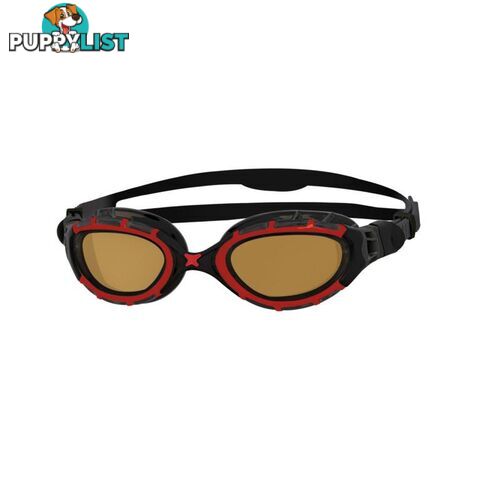 Zoggs Predator Flex Small Polarized Ultra Swim Goggles - Red/Black/Copper - ZOGGS