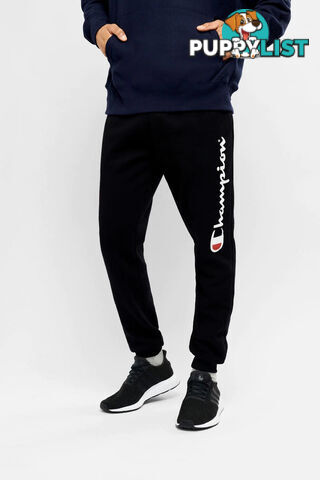 Champion Mens Script Cuff Pant - Black - CHAMPION