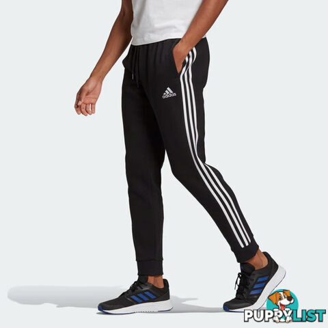 Adidas Mens Essentials Tapered Cuff 3 Stripes Pants - ADIDAS