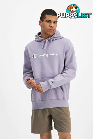 Champion Mens Script Hoodie - Purple - CHAMPION