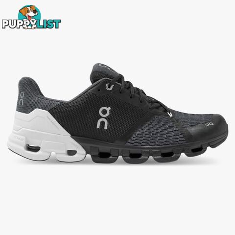 On Cloudflyer Mens Running Shoe - Black/White - ON