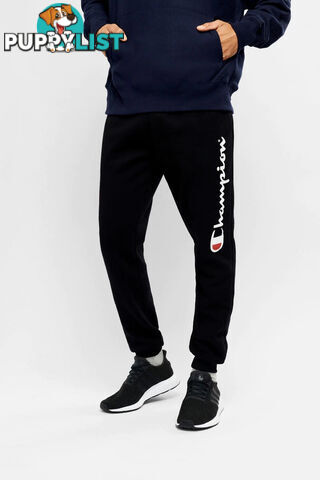 Champion Mens Script Cuff Pant - Black - CHAMPION