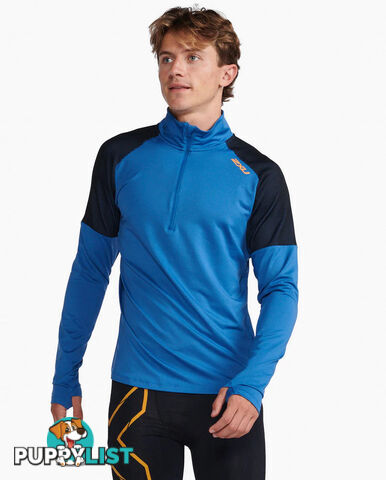 2XU Mens Light Speed 1/2 Zip Top - Blue - 2XU