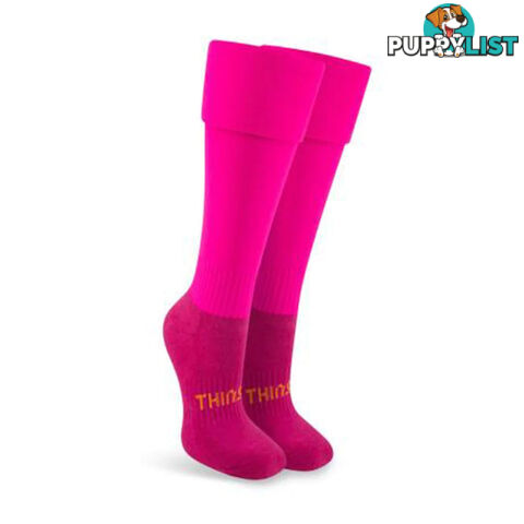 Thinskins Fine Knit Football Socks - Fuschia Pink - THINSKINS