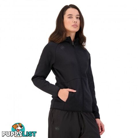 Canterbury Womens Vapodri FZ Tempo Hooded Sweat - Jet Black - CANTERBURY