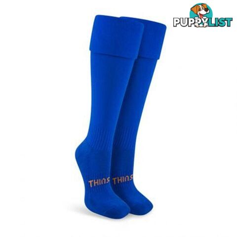 Thinskins Fine Knit Football Socks - Royal - THINSKINS