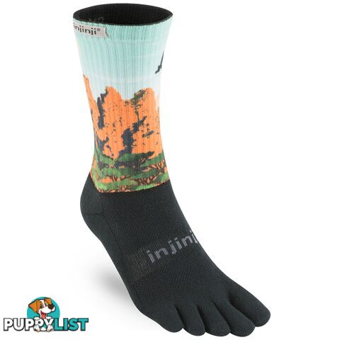 Injinji Trail 2.0 Midweight Crew Sock Small - Black - INJINJI - 760172010725