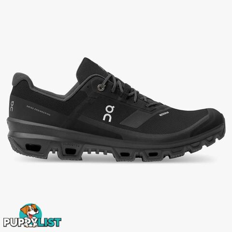 On Cloudventure Waterproof Mens Running Shoe - Black - ON