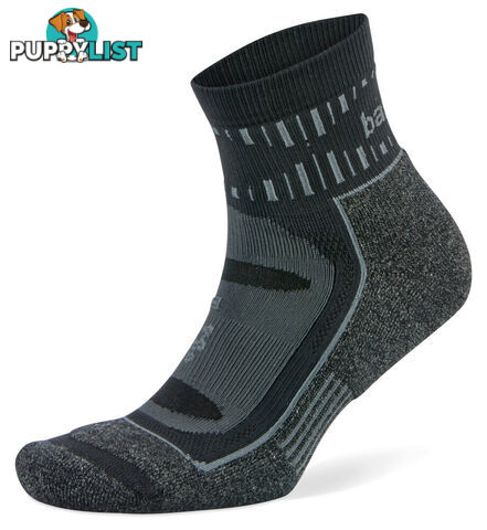 Balega Blister Resist Quarter Sock - Grey/Black - BALEGA - 038472154754