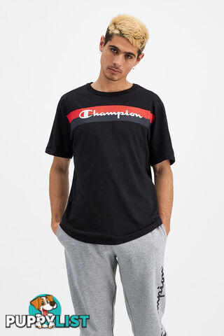 Champion Mens SPS Graphic Print Tee - Black - CHAMPION