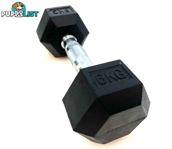 VEO Rubber Hex Dumbbell 6KG - VEO