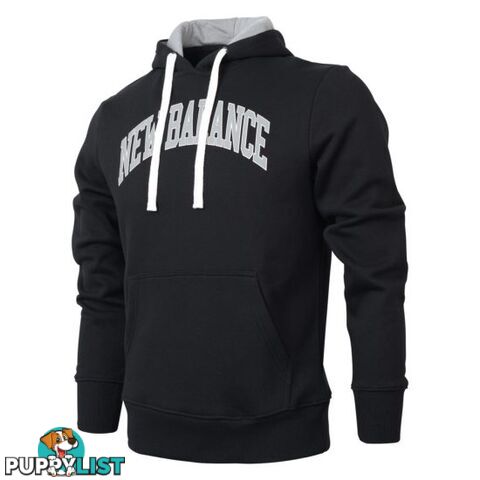 New Balance Mens Logo Hoodie- Black - NEWBALANCE