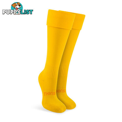 Thinskins Fine Knit Football Socks - Gold - THINSKINS