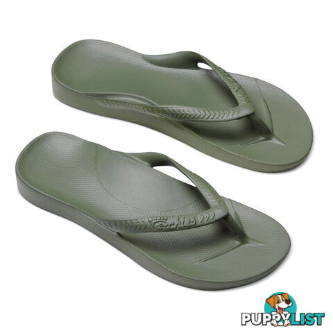 Archies Adults Arch Support Thongs - Khaki - ARCHIES