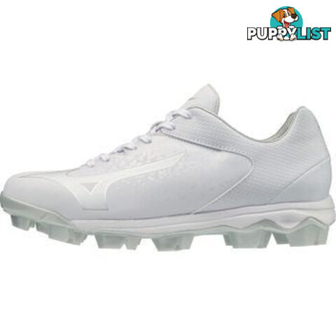 Mizuno Womens Wave Finch Select Nine Moulded Baseball/Softball Cleat - White/White - MIZUNO