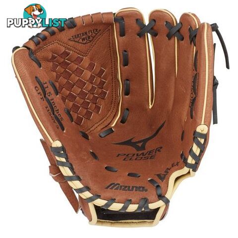 Mizuno Prospect Powerclose 11.5 Inch Baseball LHT Fielders Glove - Peanut/Black - MIZUNO